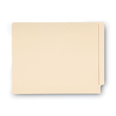 100% Recycled Manila End Tab Folders, Straight Tabs, Letter Size, 0.75