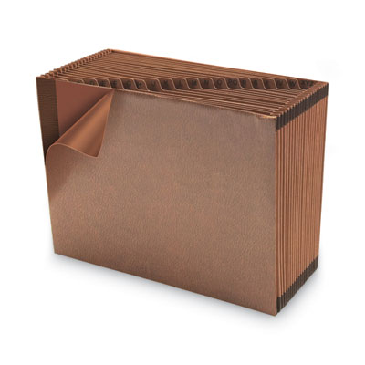 TUFF Expanding Open-Top Stadium File, 21 Sections, 1/21-Cut Tabs, Letter Size, Redrope
