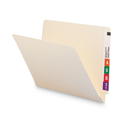 100% Recycled Manila End Tab Folders, Straight Tabs, Letter Size, 0.75
