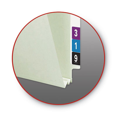 End Tab Pressboard Classification Folders, Two SafeSHIELD Coated Fasteners, 2
