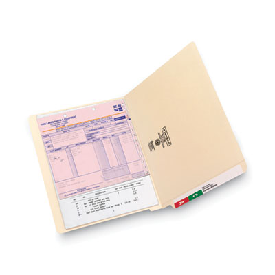 100% Recycled Manila End Tab Folders, Straight Tabs, Letter Size, 0.75