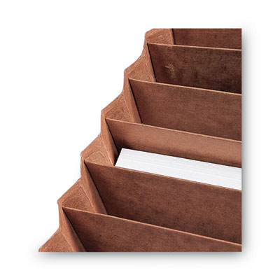 TUFF Expanding Open-Top Stadium File, 21 Sections, 1/21-Cut Tabs, Letter Size, Redrope