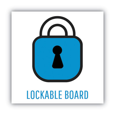 Slim-Line Enclosed Fabric Bulletin Board with One Door, 28