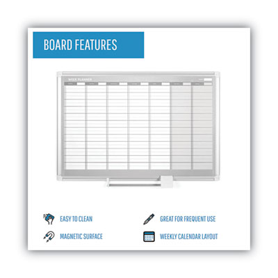 Magnetic Dry Erase Calendar Board, Weekly Planning/Scheduling, 36