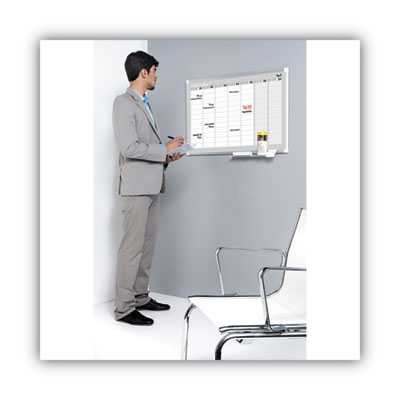 Magnetic Dry Erase Calendar Board, Weekly Planning/Scheduling, 36