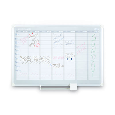 Magnetic Dry Erase Calendar Board, Weekly Planning/Scheduling, 36