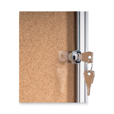 Slim-Line Enclosed Cork Bulletin Board with One Door, 47