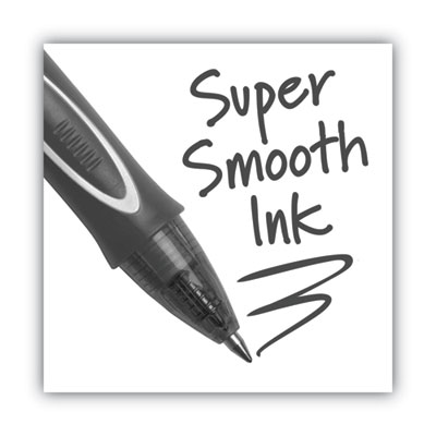 Gel-ocity Quick Dry Gel Pen, Retractable, Medium 0.7 mm, Black Ink, Black Barrel, Dozen
