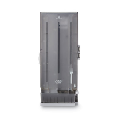 SmartStock Dining Utensil Dispenser, Holds 120 Forks, 10 x 8.78 x 24.75, Smoke DXESSFPD120