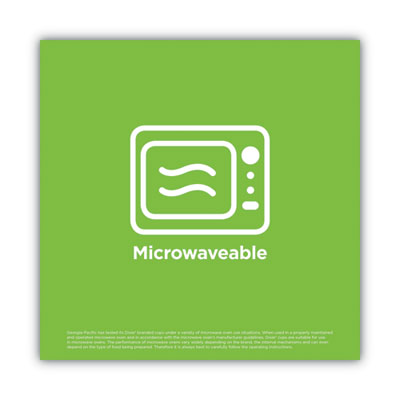 PerfecTouch Paper Hot Cups and Lids Combo, 10 oz, Multicolor, 50 Cups/Lids/Pack