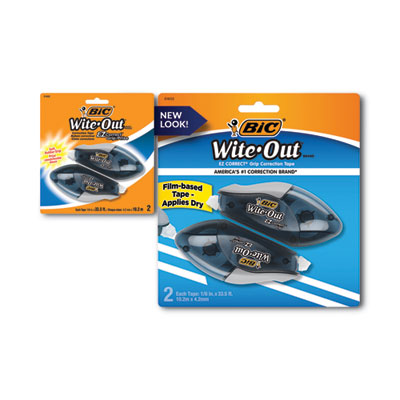 Wite-Out EZ Correct Grip Correction Tape, NonRefill, Smoke Applicator, 0.17