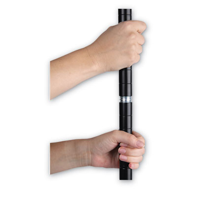 NSF Certified 6-Shelf Wire Shelving Kit, 48w x 18d x 72h, Black