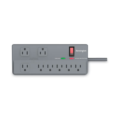 Guardian Premium Surge Protector, 8 AC Outlets, 6 ft Cord, 1,080 J, Gray