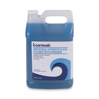 Boardwalk Industrial Strength Glass Cleaner With Ammonia, 1 Gal Bottle, 4/carton (BWK4714A) BWK4714A