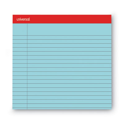 Colored Perforated Ruled Writing Pads, Wide/Legal Rule, 50 Blue 8.5 x 11 Sheets, Dozen