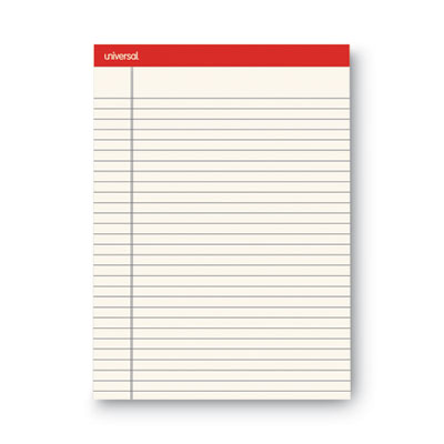 Colored Perforated Ruled Writing Pads, Letter Size Pad (8.5 x 11.75), Wide/Legal Rule, 50 Ivory 8.5 x 11 Sheets, Dozen UNV35882