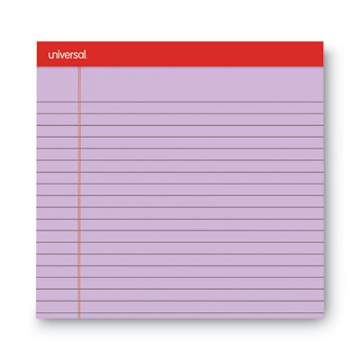 Colored Perforated Ruled Writing Pads, Wide/Legal Rule, 50 Orchid 8.5 x 11 Sheets, Dozen