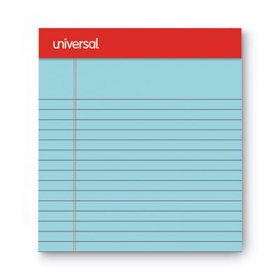 Colored Perforated Ruled Writing Pads, Narrow Rule, 50 Blue 5 x 8 Sheets, Dozen