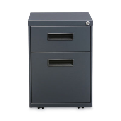 AleraFile Pedestal, Left Or Right, 2-Drawers: Box/file, Legal/letter, Charcoal, 14.96" X 19.29" X 21.65" (ALEPABFCH) ALEPABFCH
