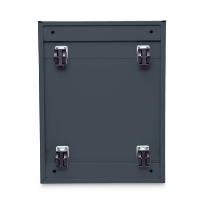 File Pedestal, Left or Right, 2-Drawers: Box/File, Legal/Letter, Charcoal, 14.96