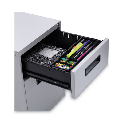 File Pedestal, Left or Right, 2-Drawers: Box/File, Legal/Letter, Light Gray, 14.96