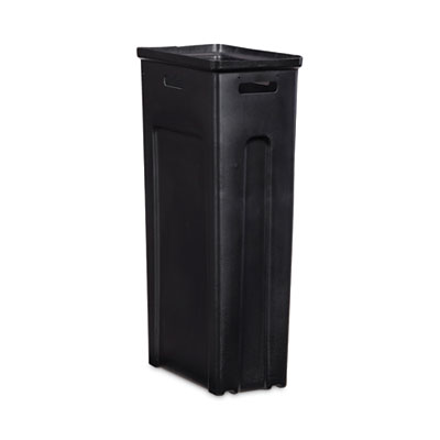 Recycling Container: 15 gal, Square, Black & Green