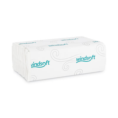 Embossed C-Fold Paper Towels, 10 1/10 x 13 1/5, White, 200/Pack, 12 Packs/Carton WIN101