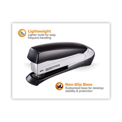 Bostitch Inspire Premium Spring-Powered Full-Strip Stapler, 20-Sheet Capacity, Black/silver (ACI1433) ACI1433