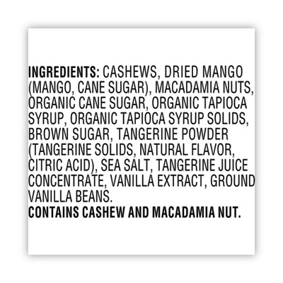 Glazed Mixes, Tangerine Vanilla, 1.5 oz Pouch, 18/Carton