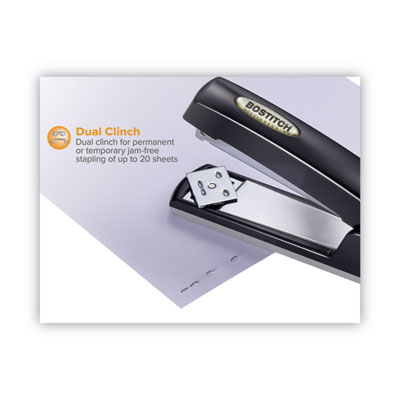 Professional Antimicrobial Executive Stapler, 20-Sheet Capacity, Black
