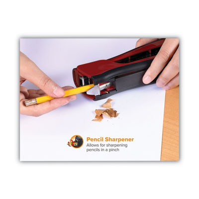 Dynamo Stapler, 20-Sheet Capacity, Red
