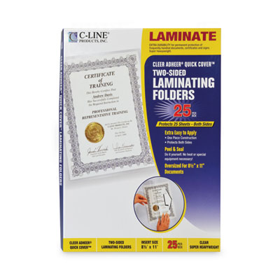 Quick Cover Laminating Pockets, 12 mil, 9.13