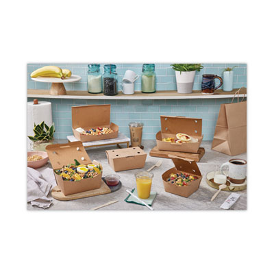 EarthChoice Tamper Evident OneBox Paper Box, 9 x 4.85 x 2, Brown, 100/Carton