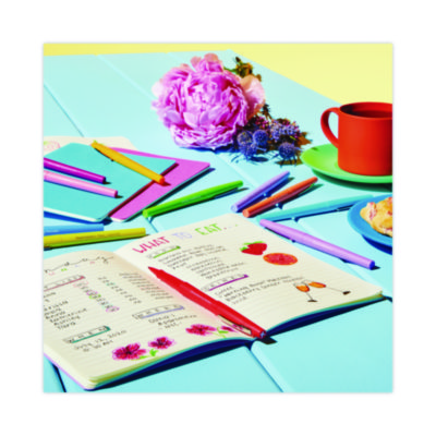 Flair Scented Felt Tip Porous Point Pen, Stick, Medium 0.7 mm, Sunday Brunch Scents, Assorted Ink and Barrel Colors, 6/Pack