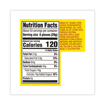 Original Fruit Chews, Cherry; Lemon; Orange; Strawberry, 50 oz Bag