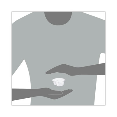 Single Compartment Cup Insert, 3.5 oz, Plastic, Clear, 1,000/Carton