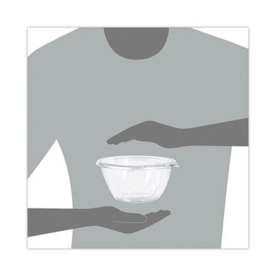 BOWL,32OZ,W/FLAT LID,CLR