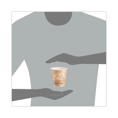 Mistique Hot Paper Cups, 10 Oz, Brown, 1,000/carton