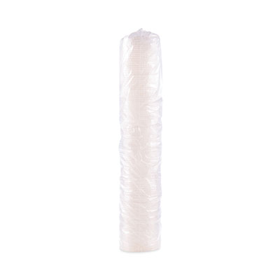 Polystyrene Plastic Flat Straw-Slot Cold Cup Lids, Fits 28 oz Cups, Translucent, 960/Carton
