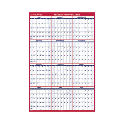AT-A-GLANCE® Academic Erasable Reversible Extra Large Wall Calendar