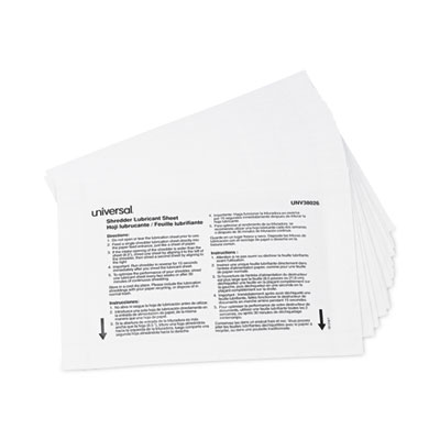 Universal® Shredder Lubricant Sheets