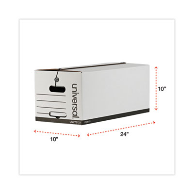 Deluxe Quick Set-up String-and-Button Boxes, Letter Files, White, 12/Carton