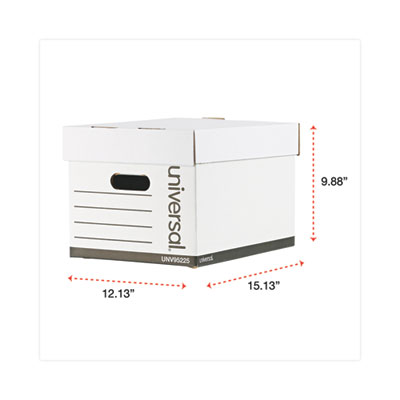 Professional-Grade Heavy-Duty Storage Boxes, Letter/Legal Files, White, 12/Carton