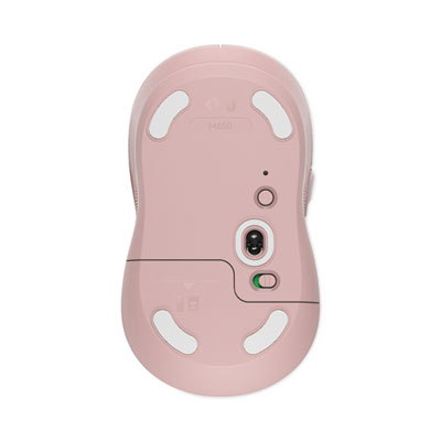 Signature M650 Wireless Mouse, Medium, 2.4 GHz Frequency, 33 ft Wireless Range, Right Hand Use, Rose