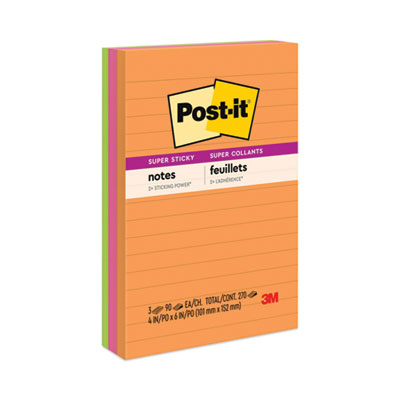 Post-it® Notes Super Sticky Pads in Energy Boost Colors