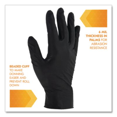 GLOVES,NITRILE,MEDIUM,BK