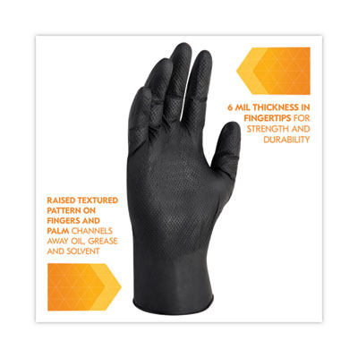 GLOVES,NITRILE,2XL,BK