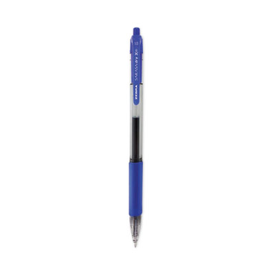 Sarasa Dry Gel X20 Gel Pen, Retractable, Bold 1 mm, Blue Ink, Clear/Blue Barrel, 12/Pack