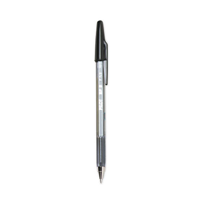 Better Ballpoint Pen, Stick, Fine 0.7 mm, Black Ink, Smoke Barrel, Dozen PIL35011