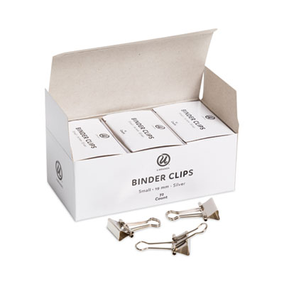 Binder Clips, Small, Silver, 72/Pack